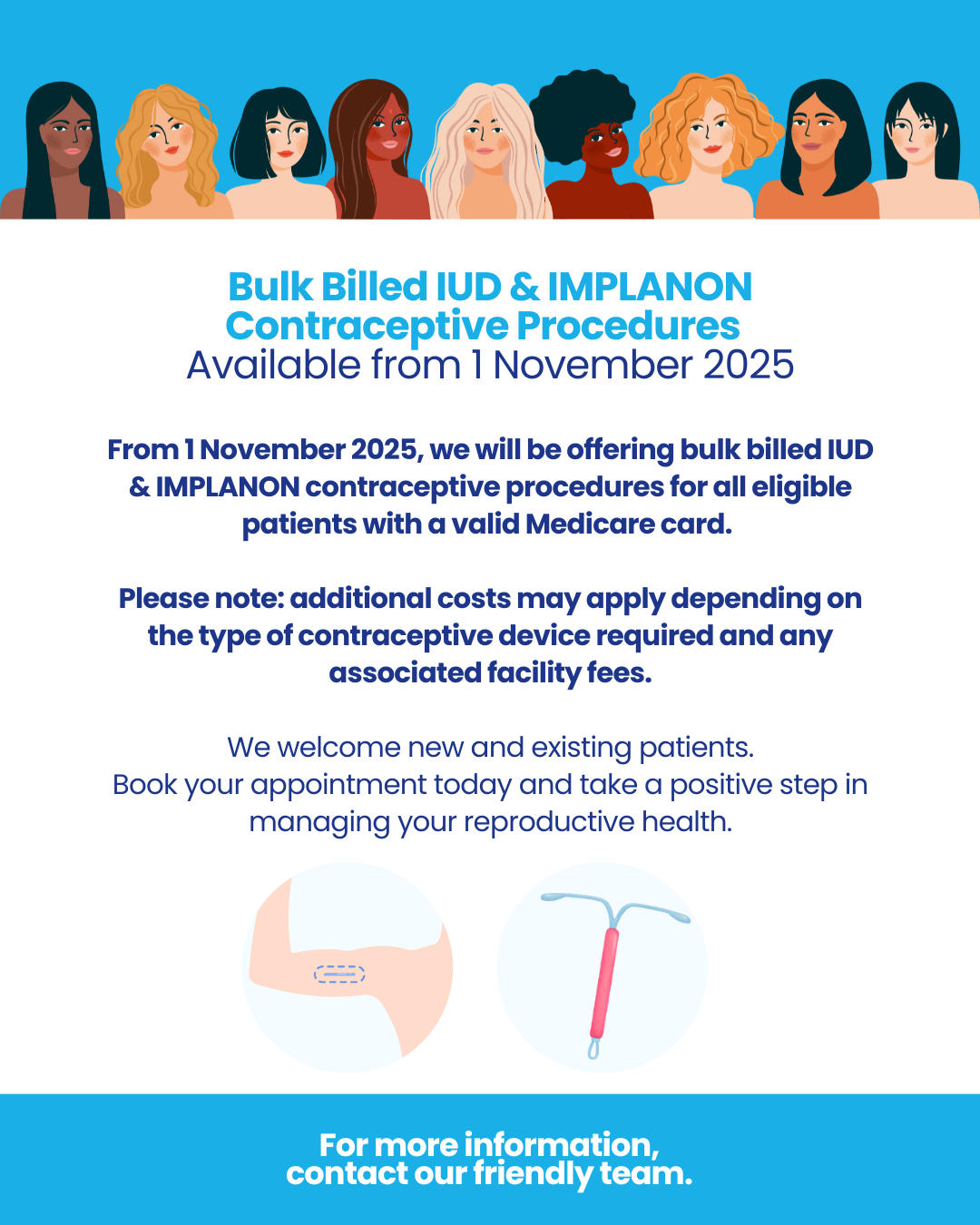 Bulk Billed Contraceptive Consults – Available from 1 November 2025 (Instagram Post (45))